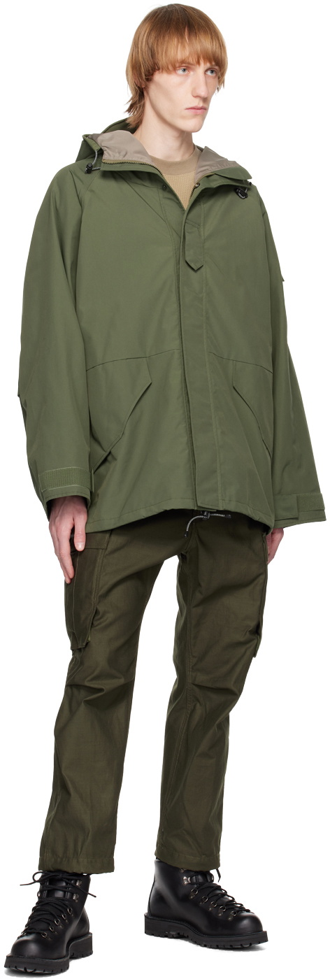 meanswhile Green Fatigue Overwrap Coat