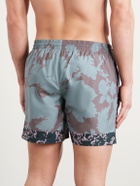 Dries Van Noten - Straight-Leg Mid-Length Printed Swim Shorts - Blue