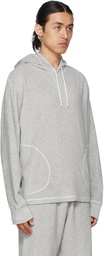 Helmut Lang Grey Towel Hoodie