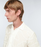 Bode - Embroidered cotton and silk shirt