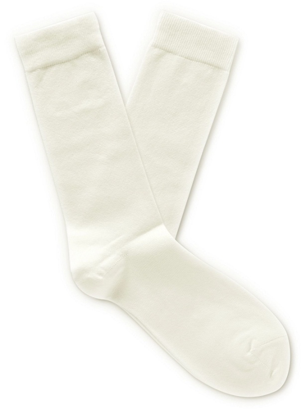 Photo: SUNSPEL - Stretch Cotton-Blend Socks - Neutrals