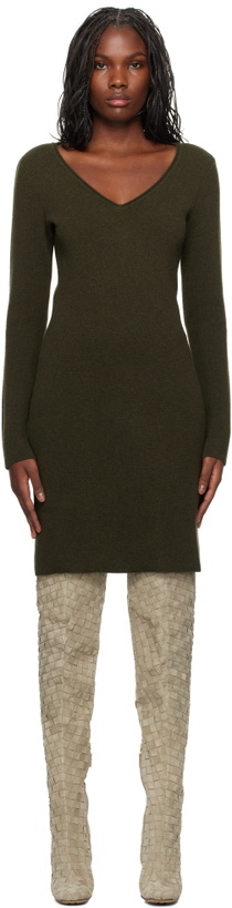 Photo: Ferragamo Khaki Knitted Minidress