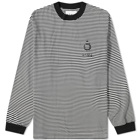 Noma t.d. Men's Long Sleeve Logo Stripe T-Shirt in Black