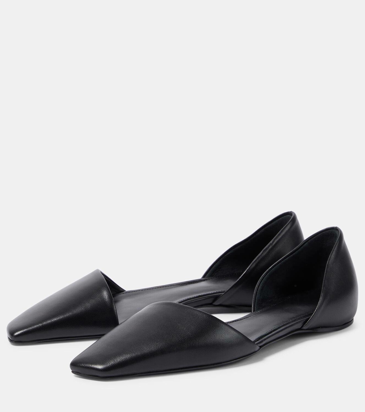 Toteme The Asymmetric D'Orsay leather flats