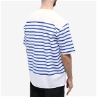 Arpenteur Men's Pontus T-Shirt in White/Blue Stripe