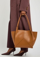 Victoria Beckham Victoria Small Panelled Leather Tote - Tan - One Size