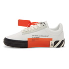 Off-White White Striped Vulcanized Sneakers