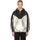 Isabel Marant Black and Silver Richie Hooded Jacket