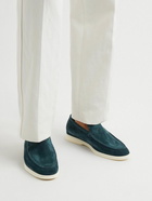 Loro Piana - Summer Walk Suede Loafers - Blue