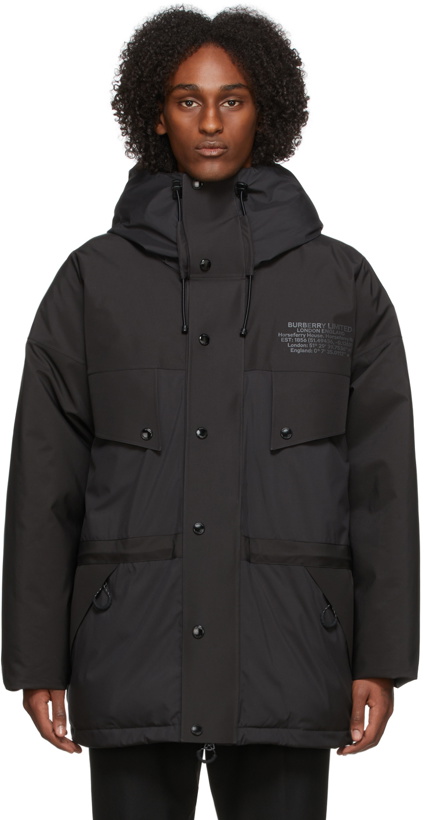 Photo: Burberry Black Down Bonded Logo Jacket