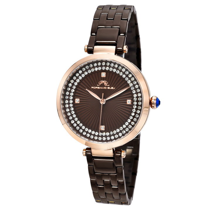Photo: Porsamo Bleu Natalie Quartz Brown Dial Ladies Watch 1252BNAS
