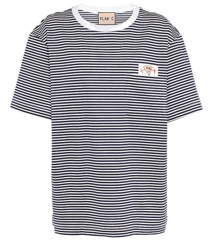 Photo: Plan C - Striped oversized cotton-blend t-shirt