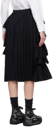Black Comme des Garçons Black Tiered Midi Skirt