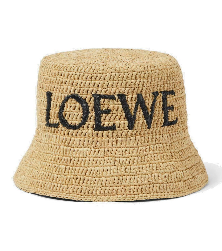 Photo: Loewe Paula's Ibiza logo raffia bucket hat