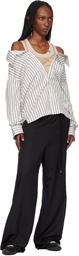 Maison MIHARA YASUHIRO Black Wool-Like Easy Trousers