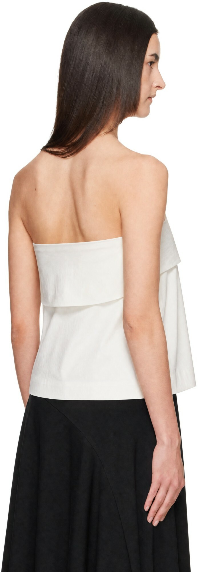 St. Agni White Strapless Wrap Top