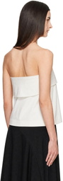 St. Agni White Strapless Wrap Top