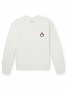 Marant - Mikoe Logo-Embroidered Cotton-Blend Jersey Sweatshirt - White