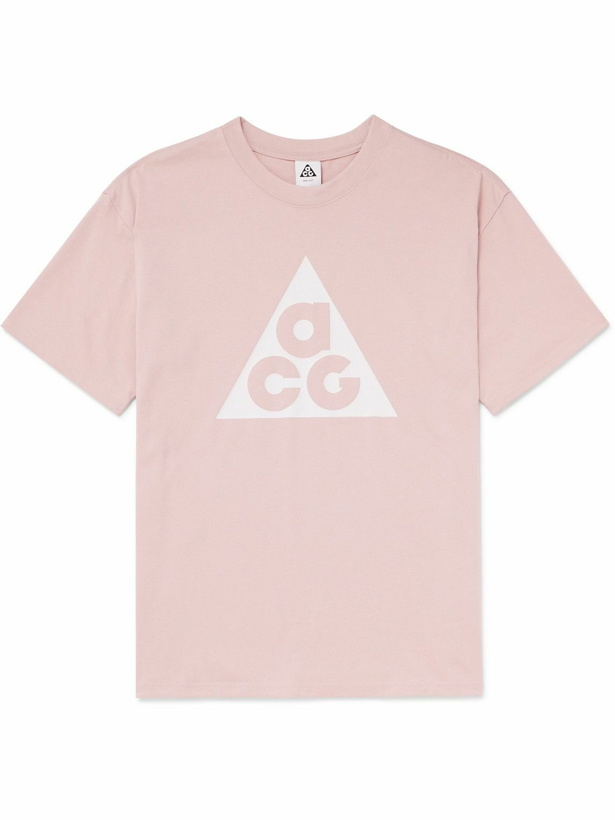 Photo: Nike - NRG ACG Logo-Print Jersey T-Shirt - Pink