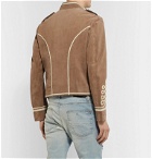 AMIRI - Rope-Trimmed Leather Jacket - Neutrals