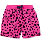 Vilebrequin - Boys Ages 10 - 12 Jim Flocked Swim Shorts - Men - Pink