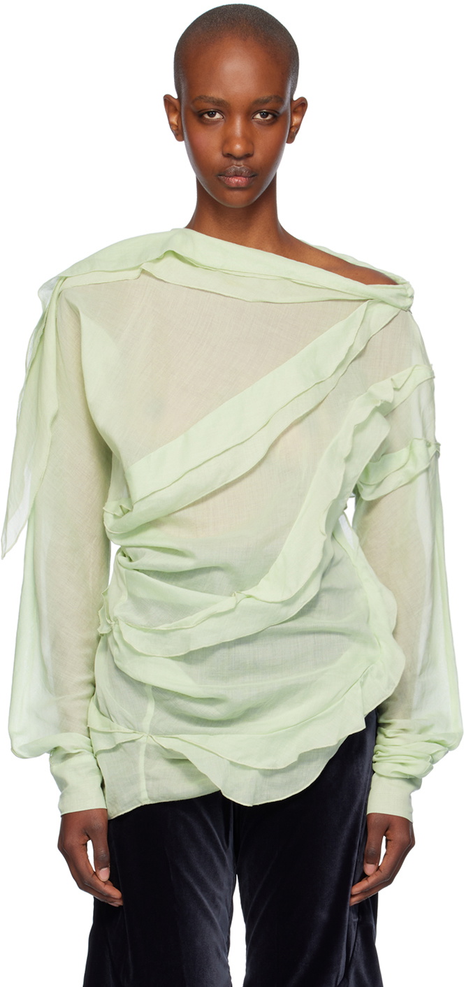 Kiko Kostadinov Green Chacobsa Blouse