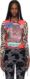 Chopova Lowena Multicolor 'Cutty Sark Cats' Fitted Jersey T-shirt
