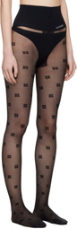 GANNI Black Butterfly Lace Tights