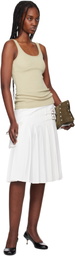 OPEN YY Beige Ribbed Tank Top