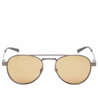 Saint Laurent Sunglasses Saint Laurent SL 708 Sunglasses in Ruthenium/Brown 