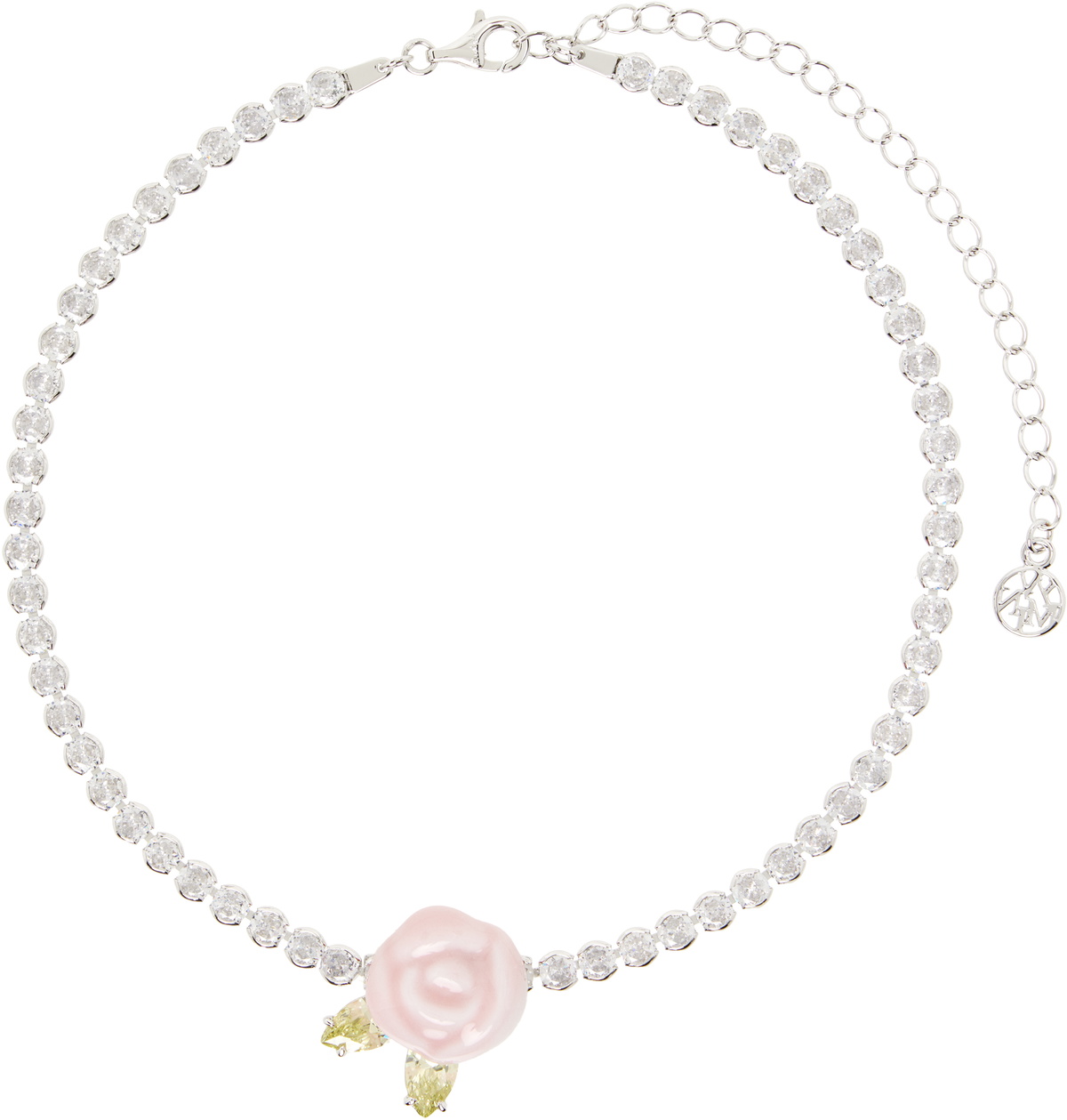 SHUSHU/TONG Silver YVMIN Edition Ceramic Rose Choker Shushu/Tong