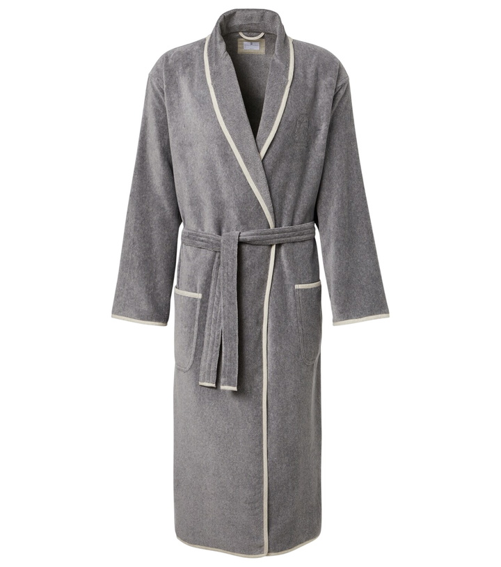 Photo: Brunello Cucinelli Logo cotton terry bathrobe