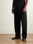 Fear of God - Straight-Leg Pleated Wool and Cotton-Blend Twill Trousers - Black