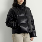 Nothing Written Women's Lambskin Leather Puffer in Black