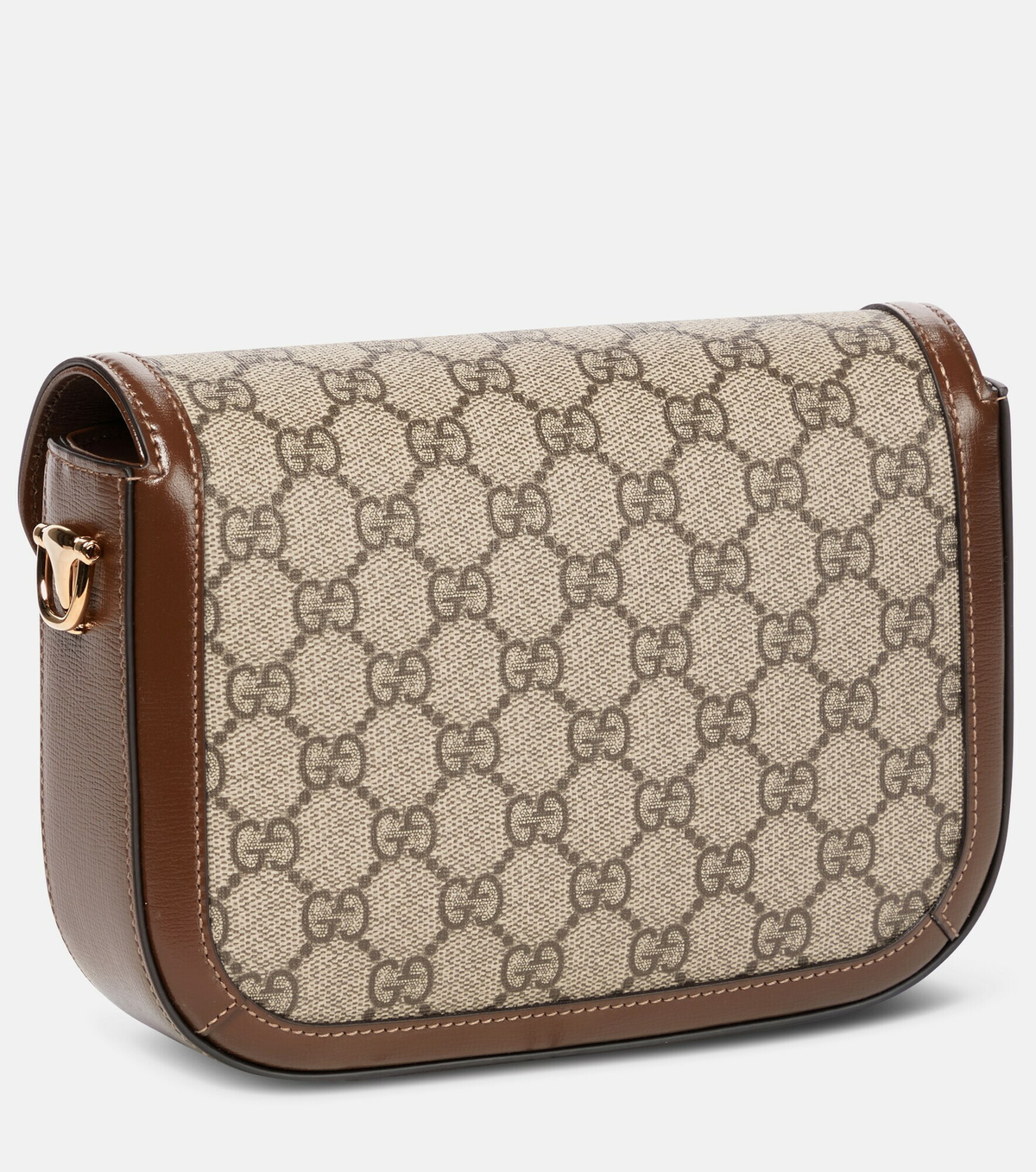Gucci - Gucci Horsebit 1955 Mini leather-trimmed shoulder bag