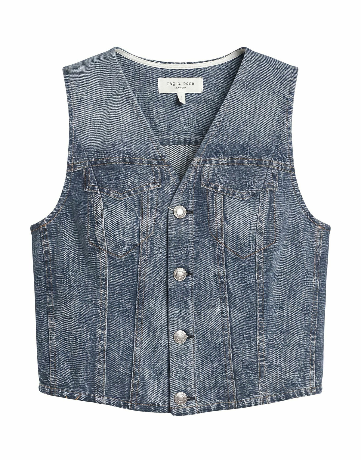 Rag & Bone Womens Tailored Vest in Blue