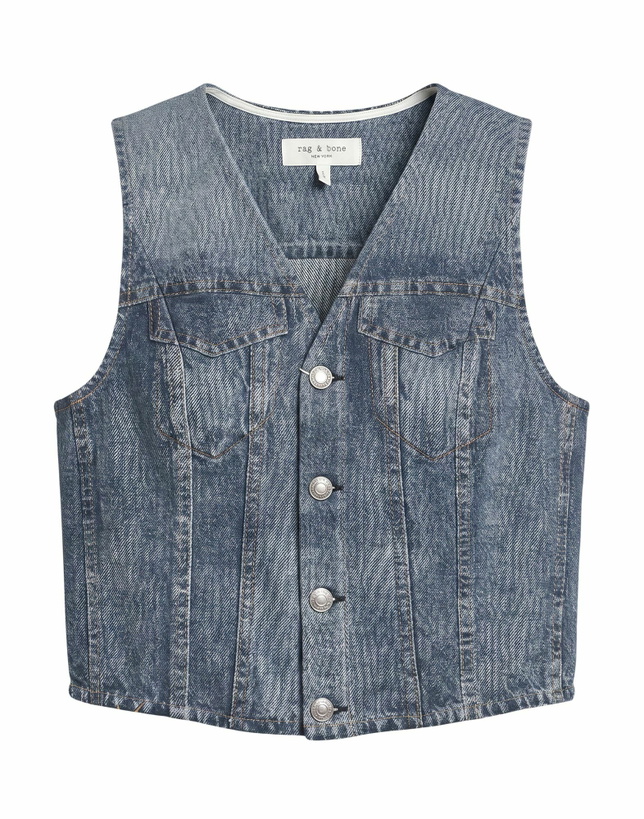 Photo: Rag & Bone Womens Tailored Vest in Blue