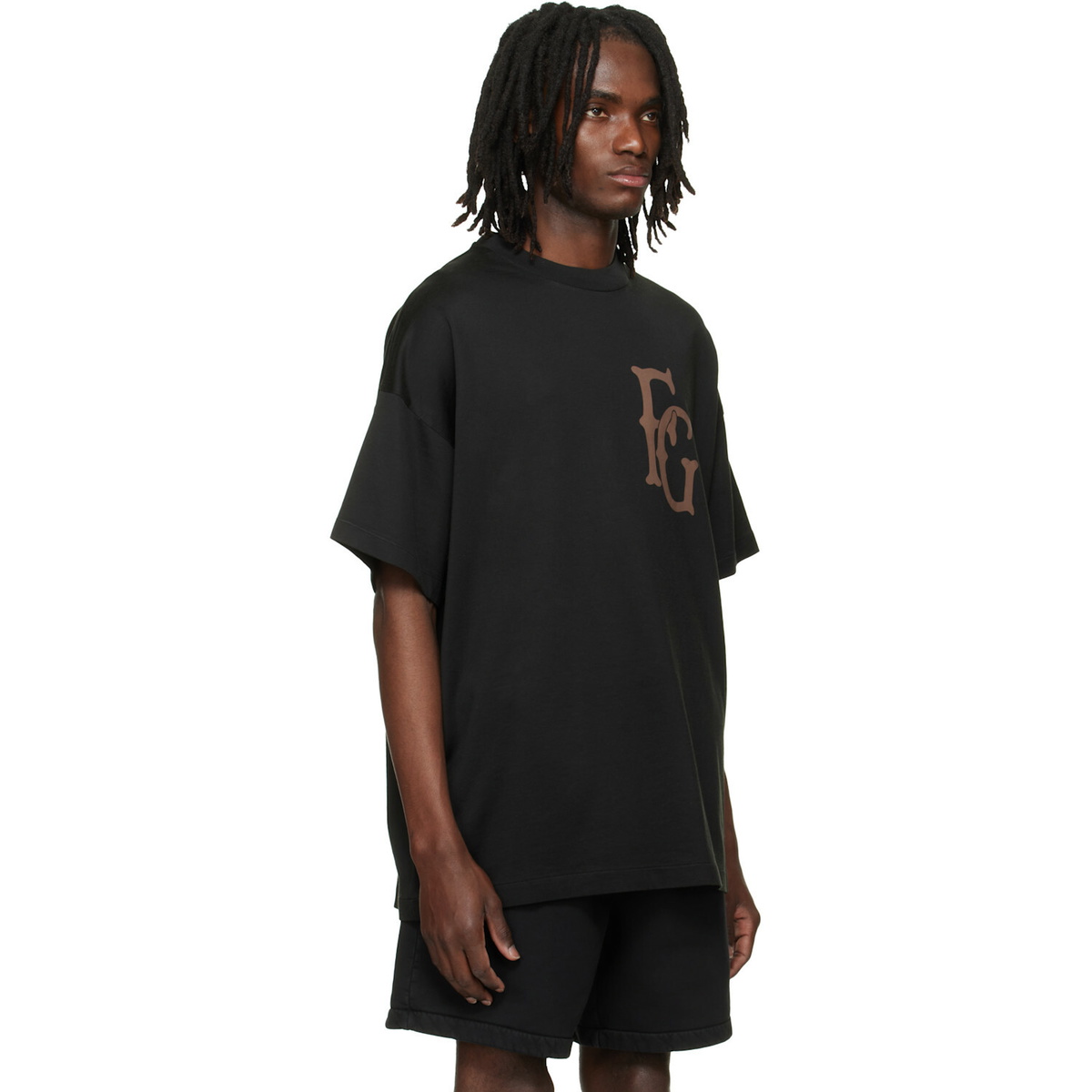 Fear of God Black Cotton Rayon '43' T-shirt