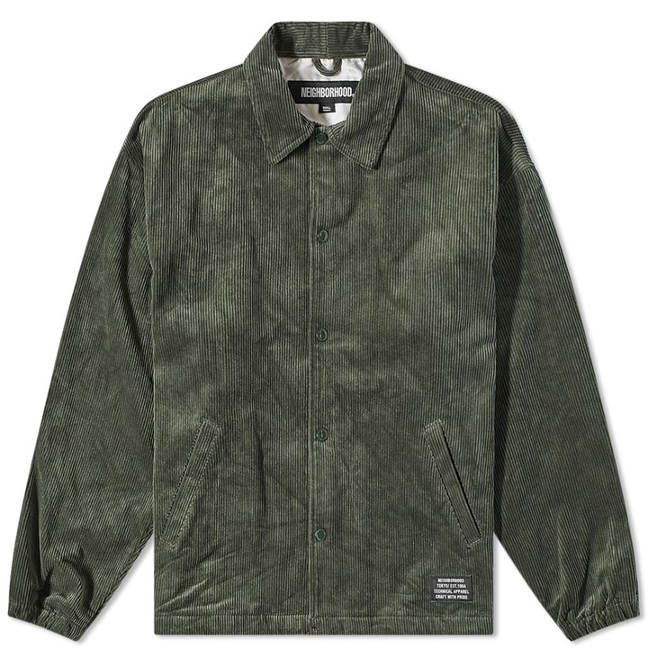 Photo: Neighborhood Men's Cord Windbreaker Jacket in Green