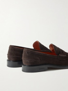 VINNY's - Townee Suede Penny Loafers - Brown