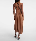 Xu Zhi Gathered open-back midi dress