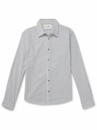 FRAME - Striped Brushed Cotton-Twill Shirt - White