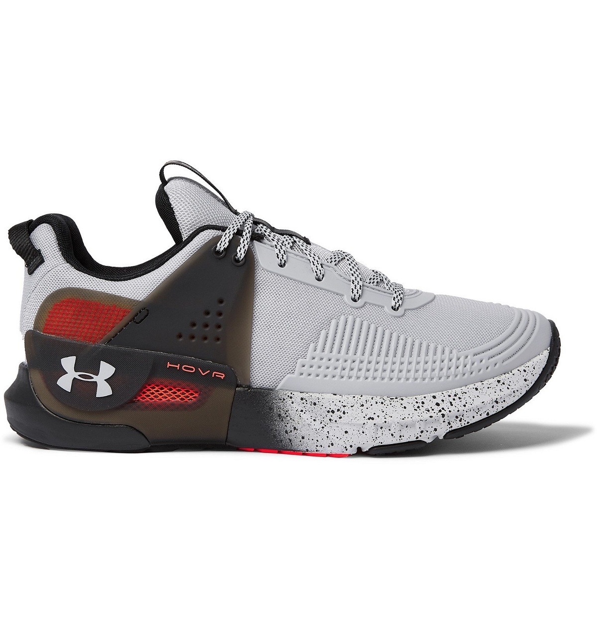 Photo: Under Armour - UA HOVR Apex Mesh and Rubber Sneakers - Gray