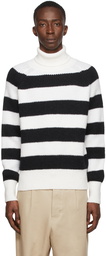 AMI Alexandre Mattiussi Black & White Funnel Turtleneck