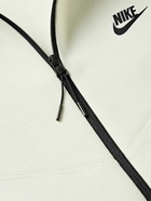 Nike - Logo-Print Cotton-Blend Tech Fleece Zip-Up Hoodie - Neutrals