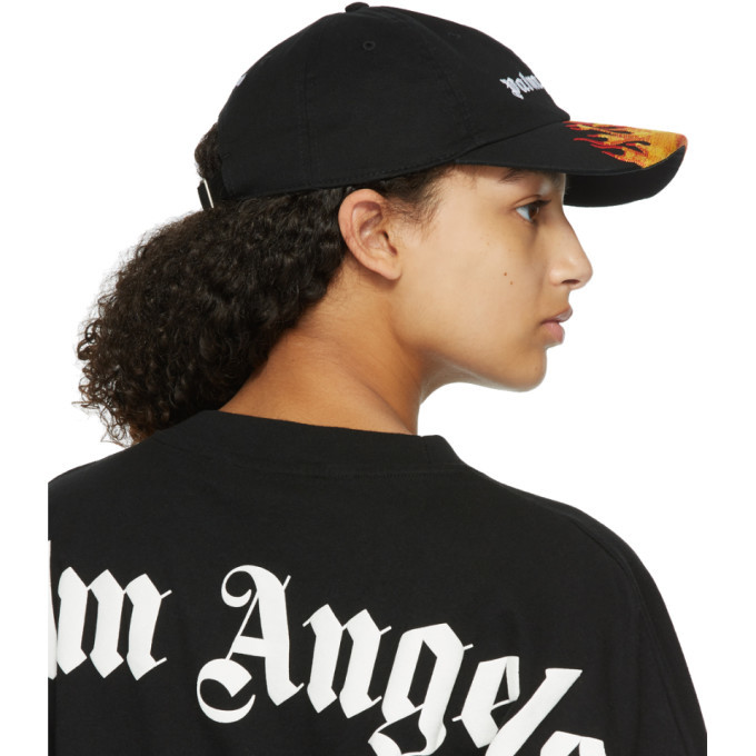 Baseball Hat Palm Angels Flames Cap Palm Angels Black Flames Cap