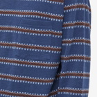 Beams Plus Men's Long Sleeve Jacquard Stripe Pocket T-Shirt in Navy