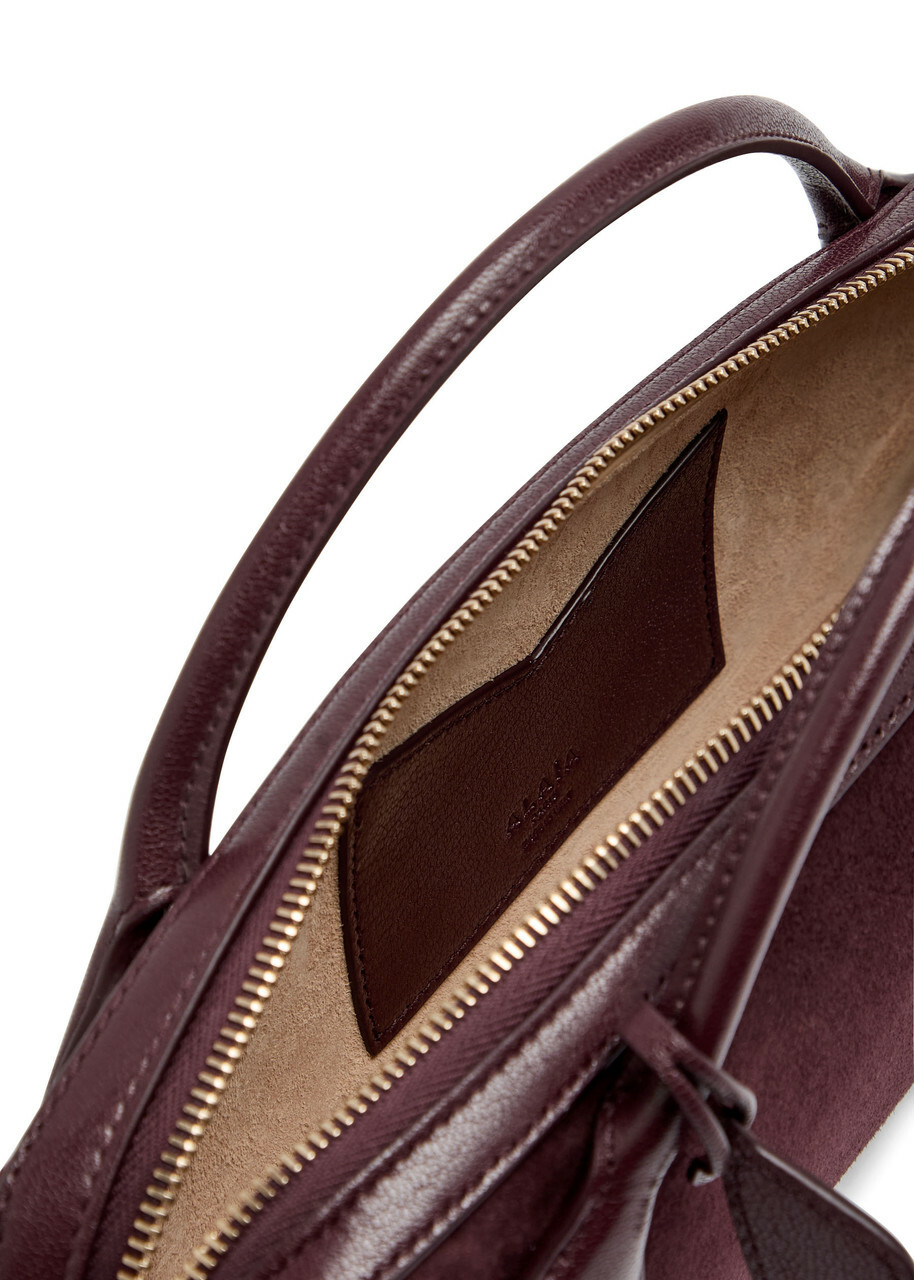 Alaïa Le Teckel Suede Clutch - Burgundy - One Size