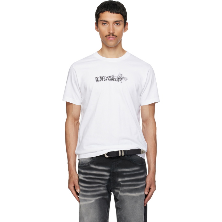 Photo: Off-White White Heraldic Arrow Slim T-shirt