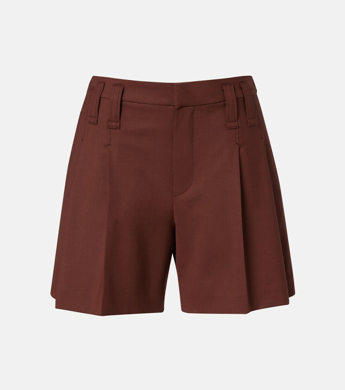 Brunello Cucinelli Monili pleated wool-blend shorts